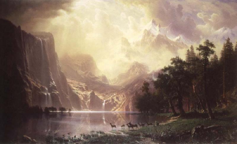 Albert Bierstadt During the mountain